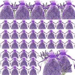 دانسيب 40 قطعة من اكياس اللافندر الفرنسي للادراج والخزانات، اكياس لافندر، اكياس لافندر لتخزين الملابس والعطور المنزلية، اكياس برائحة زهرة اللافندر المجففة للعطور المنزلية in Kuwait