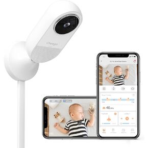 Cheego X3 Pro Smart Baby Monitor with Real-Time Contactless Breathing& Sleep Tracking, Cry& Face Cover Detection, Wall Mount& 2K Wi-Fi HD Video Camera and 2-Way Talk, Nightlight and Night Vision