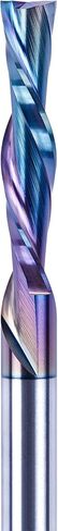 SpeTool Down Cut Spiral Router Bits 1/4 Shank with Coating, 1-1/4 Inch Cutting Length 3 Inch OVL, CNC Bits for Wood Inlay Slot Mortise Cutting Carving Engraving in Saudi Arabia