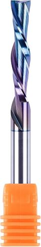 SpeTool Down Cut Spiral Router Bits 1/4 Shank with Coating, 1-1/4 Inch Cutting Length 3 Inch OVL, CNC Bits for Wood Inlay Slot Mortise Cutting Carving Engraving in Saudi Arabia