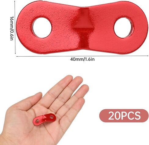 20PCS Aluminum Alloy Rope Tensioner Tent Guyline Cord Adjuster Dual Holes Wind Rope Tent Buckle Ultralight Tent Stakes Guy Lines Tensioner for Camping Hiking in Saudi Arabia