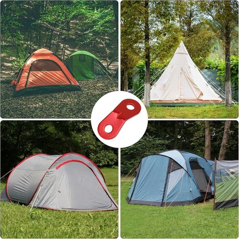 20PCS Aluminum Alloy Rope Tensioner Tent Guyline Cord Adjuster Dual Holes Wind Rope Tent Buckle Ultralight Tent Stakes Guy Lines Tensioner for Camping Hiking in Saudi Arabia