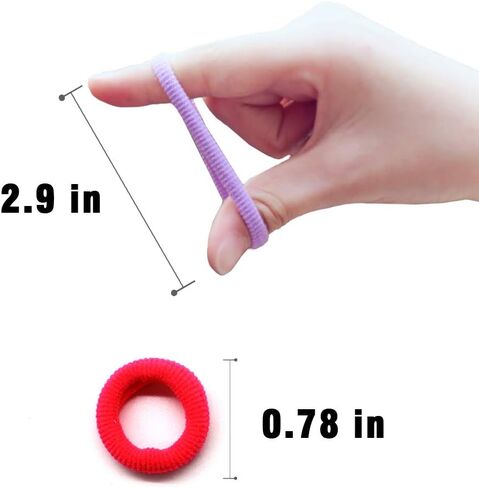 Baby Hair Ties, 100PCS Toddler Hair Ties for Baby Girls Elastic Hair Bands Ponytail Holder Kids Hair Ties No Damage Soft Seamless Small Hair Ties. in Kuwait