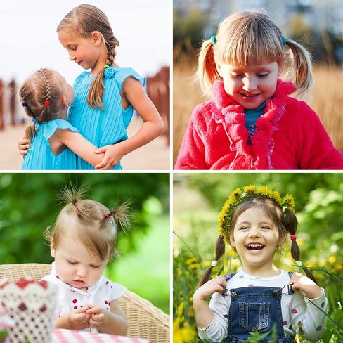 250PCS Baby Hair Ties, Cotton Toddler Hair Ties for Girls and Kids, Seamless Hair Bands, Elastic Ponytail Holders (Diameter 1 Inch and 10 Colors) in Kuwait