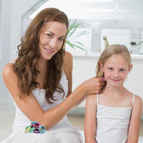 250PCS Baby Hair Ties, Cotton Toddler Hair Ties for Girls and Kids, Seamless Hair Bands, Elastic Ponytail Holders (Diameter 1 Inch and 10 Colors) in Kuwait