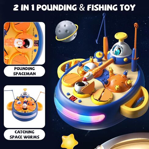 لعبة إطلاق النار على سفينة الفضاء، ألعاب إطلاق النار للأطفال، لعبة الضرب الخلد للأطفال الصغار مع تسجيل نقاط LCD، الضوء والصوت، ألعاب القصف التفاعلية للأولاد والبنات، للأطفال من سن 3 سنوات فما فوق in Kuwait