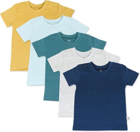 HonestBaby Baby, Toddler, and Little Girls' 100% Organic Cotton Puff Sleeve T-Shirts (10 Pack) in Saudi Arabia