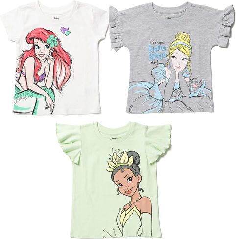 Disney Girls' 3-Pack Short Sleeve T-Shirts for Baby & Kids in Saudi Arabia