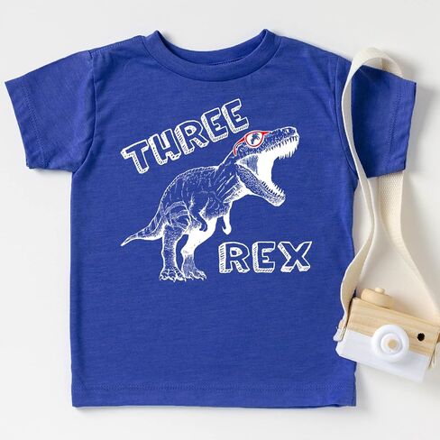 تي شيرت Olive Loves Apple Three Rex Dinosaur لعيد الميلاد الثالث للفتيات والأولاد ملابس عيد الميلاد الثالث in Kuwait