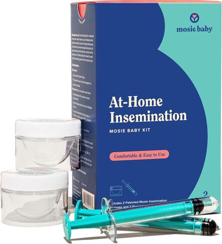 Mosie Baby Insemination Kit, Only FDA Cleared Kit for at Home Use with Patented Syringes, 2 Attempts for Women and Families, FSA/HSA Eligible in Saudi Arabia