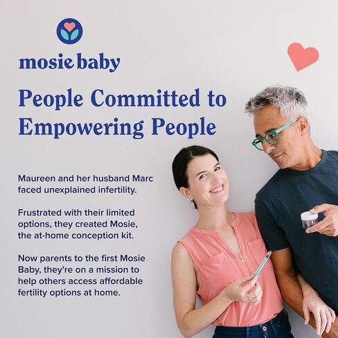 Mosie Baby Insemination Kit, Only FDA Cleared Kit for at Home Use with Patented Syringes, 2 Attempts for Women and Families, FSA/HSA Eligible in Saudi Arabia
