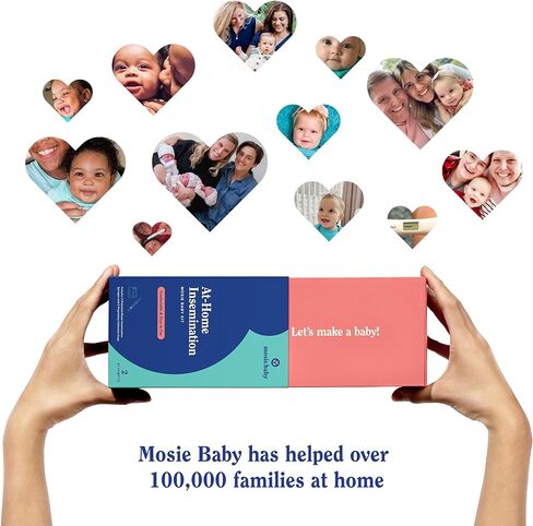Mosie Baby Insemination Kit, Only FDA Cleared Kit for at Home Use with Patented Syringes, 2 Attempts for Women and Families, FSA/HSA Eligible in Saudi Arabia