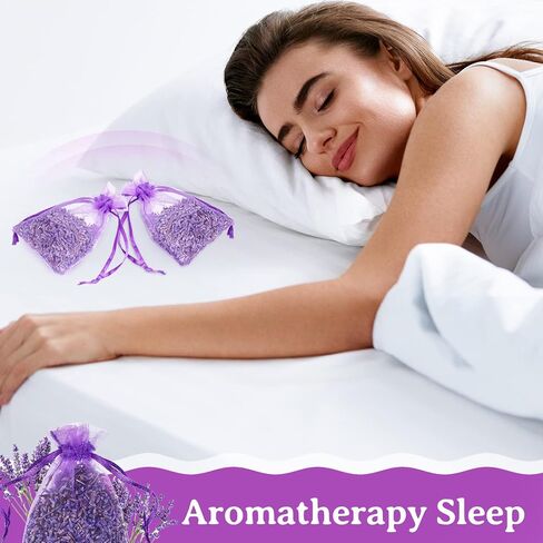 دانسيب 40 قطعة من اكياس اللافندر الفرنسي للادراج والخزانات، اكياس لافندر، اكياس لافندر لتخزين الملابس والعطور المنزلية، اكياس برائحة زهرة اللافندر المجففة للعطور المنزلية in Kuwait