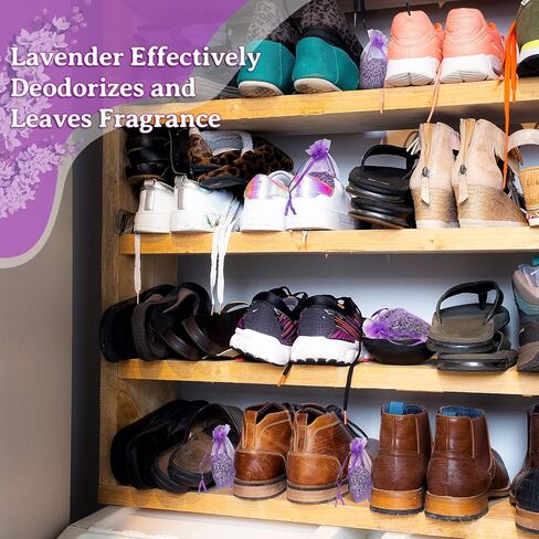 دانسيب 40 قطعة من اكياس اللافندر الفرنسي للادراج والخزانات، اكياس لافندر، اكياس لافندر لتخزين الملابس والعطور المنزلية، اكياس برائحة زهرة اللافندر المجففة للعطور المنزلية in Kuwait