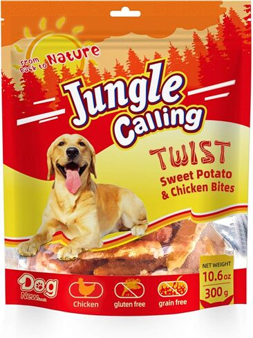 الغابة دعوة البطاطا الحلوة والبط الكلب يعامل، نباتي، وجبات خفيفة مغذية ولذيذة لصديقك فروي، 10.6 أوقية in Kuwait