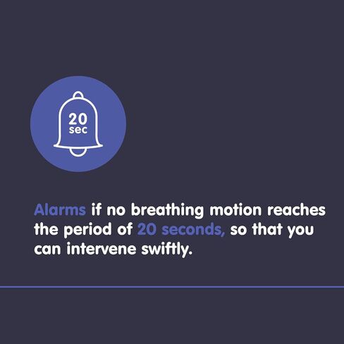SNUZA PICO 2 New Model -Smart Sleep Monitor with Mobile App - Works Anywhere with or Without Your Phone to Track Breathing Motion, Body Position and Skin Temperature with Real-time alerts in Saudi Arabia