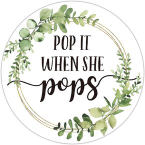 ملصقات بوب ات وين شي بوبس، ملصقات صغيرة لزجاجات الشمبانيا الصغيرة، ملصقات هدايا استحمام الطفل، عبوة من 50، ملصق لاصق دائري 5 سم in Kuwait