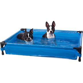 K&H Pet Products Portable Dog Pool & Pet Bath for Dogs and Puppies, Swimming Pool for Large Dogs Heavy Duty, Plastic Wading Pet Pool with Drain, X-Large 32 X 50 X 9 Inches