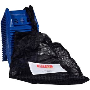 Mytee Products (20 Pieces Blue 4"x6" Flatbed Edge Protectors with Carrying Case - 4" Winch Ratchet Straps Corner Protectors for Flatbed Cargo Load