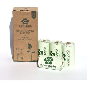 Pawtria Home Compostable Dog Poop Bag Rolls, 120 Bags, 8 Rolls in Kuwait