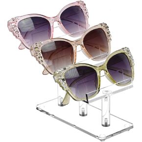 MOOCA 2 Pcs Set, 6 TierAcrylic Eyeglass Holder Stand, Sunglasses Orgaznizer, Sunglass Holder, Acrylic Eyeglass Display, Eyewear Rack, Acrylic Glass Display, 8 in H