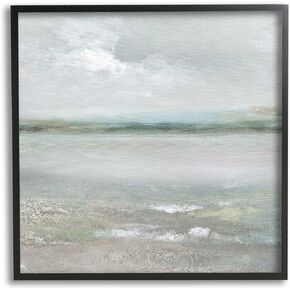 Stupell Industries Foggy Abstract Beach Landscape Distant Mountains Clouds, Design by Nan in Kuwait