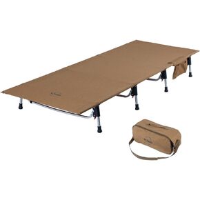 iClimb Super Easy Assemble Folding Cot Ultralight Compact, Black Two Height | Ultralight Compact, Heavy Duty, with Carry Bag, for Adults Camping Backpacking in Kuwait