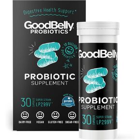 GoodBelly Probiotic Supplement for Digestive Health Support - Includes 10 Billion Live & Active Cultures of Lactobacillus Plantarum – Vegan Probiotic (30 Capsules per Bottle) in Saudi Arabia