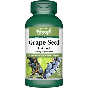 مستخلص بذور العنب من فورست 100 ملجم، 90 كبسولة، مكمل مضاد للأكسدة من سيميلا دي أوفا، يدعم صحة القلب والأوعية الدموية والدورة الدموية، والوظيفة الإدراكية، ودعم المناعة، والعناية بالبشرة... in Kuwait