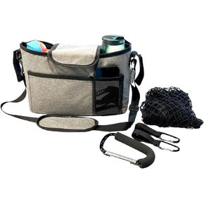 Tiny Oliver Stroller Organizer & Mesh Bag- Detachable Shoulder Strap with Large Capacity for Phone, Keys, Toys & Stroller Accessories- Stroller Cup Holder fits all Baby Strollers- Stylish Stroller Bag in Saudi Arabia