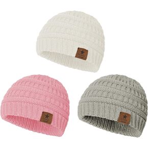 Zando Baby Beanies قبعة شتوية للأطفال الصغار قبعات ناعمة دافئة متماسكة للأولاد