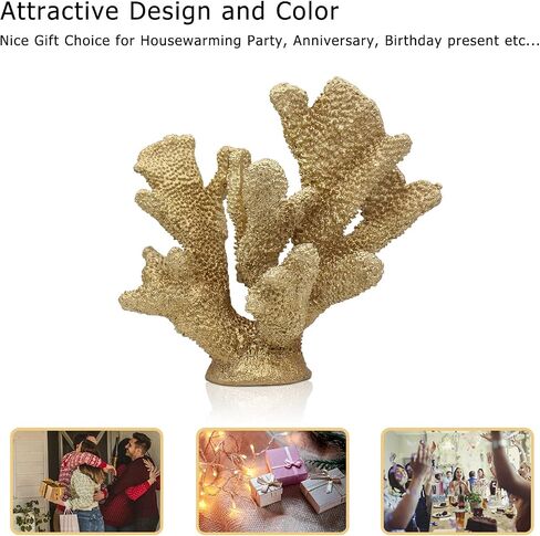 Blue Coral Decor Coral Reef Faux Artificial Coral Decor Resin Coral Statue Nautical Decor Tabletop Decoration Home Living Room Decor (7.8in Tall) in Saudi Arabia