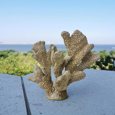 Blue Coral Decor Coral Reef Faux Artificial Coral Decor Resin Coral Statue Nautical Decor Tabletop Decoration Home Living Room Decor (7.8in Tall) in Saudi Arabia