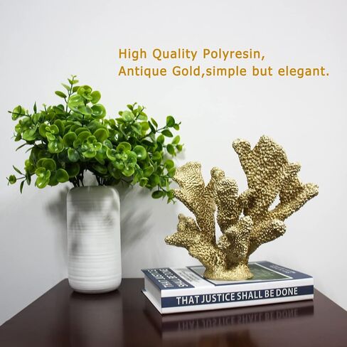 Blue Coral Decor Coral Reef Faux Artificial Coral Decor Resin Coral Statue Nautical Decor Tabletop Decoration Home Living Room Decor (7.8in Tall) in Saudi Arabia