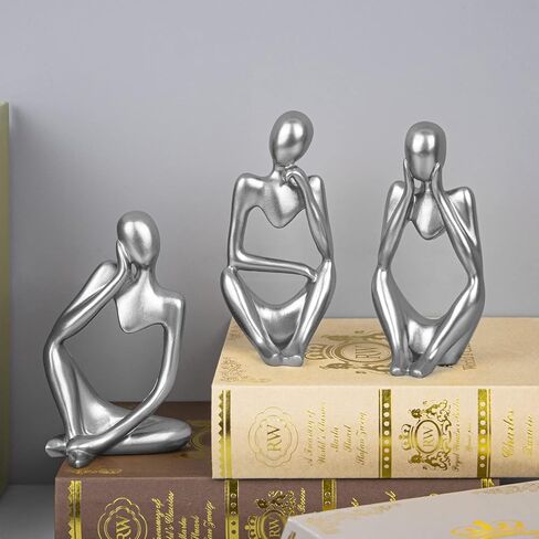 تمثال المفكر أناكي. ديكور المنزل.ديكور أسود.ديكور غرفة المعيشة.نحت الفن التجريدي.ديكور المكتب.ديكور طاولة القهوة.ديكور الخزانات.زينة عيد الميلاد.(أسود) in Kuwait
