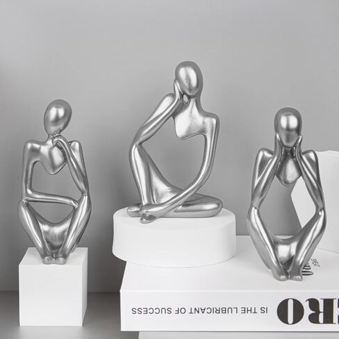 تمثال المفكر أناكي. ديكور المنزل.ديكور أسود.ديكور غرفة المعيشة.نحت الفن التجريدي.ديكور المكتب.ديكور طاولة القهوة.ديكور الخزانات.زينة عيد الميلاد.(أسود) in Kuwait