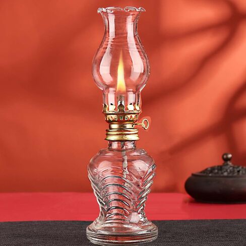 مصابيح كيروسين ريفية (مجموعة من قطعتين) مصابيح زيت مع زجاج اعصار، فانوس زيت لتزيين الاضاءة الداخلية والطوارئ والاستخدام الخارجي in Kuwait