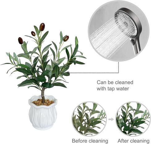 BESAMENATURE Artificial Olive Tree, Desktop Faux Fruit Tree for Home Office Decoration, 14" Tall in Kuwait