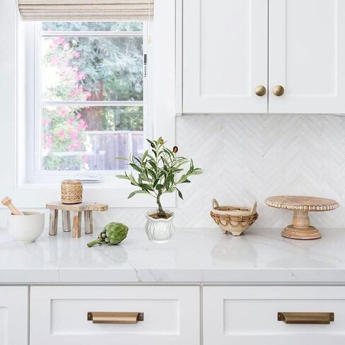 BESAMENATURE Artificial Olive Tree, Desktop Faux Fruit Tree for Home Office Decoration, 14" Tall in Kuwait