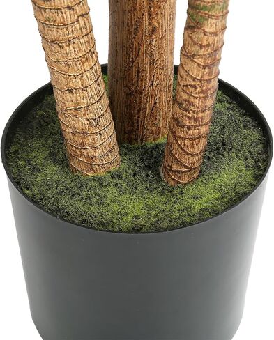 crapelles Artificial Yucca Tree, 63in Tall Fake Plant, Big Faux Plant with Plastic Pot, 5.25FT Lifelike Plants for Indoor Home Office Decor, Housewarming Gift in Kuwait