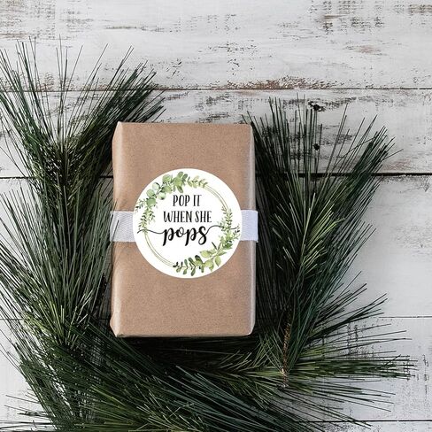 ملصقات بوب ات وين شي بوبس، ملصقات صغيرة لزجاجات الشمبانيا الصغيرة، ملصقات هدايا استحمام الطفل، عبوة من 50، ملصق لاصق دائري 5 سم in Kuwait