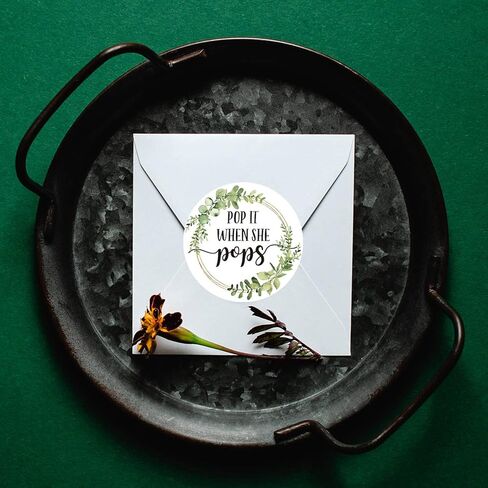 ملصقات بوب ات وين شي بوبس، ملصقات صغيرة لزجاجات الشمبانيا الصغيرة، ملصقات هدايا استحمام الطفل، عبوة من 50، ملصق لاصق دائري 5 سم in Kuwait