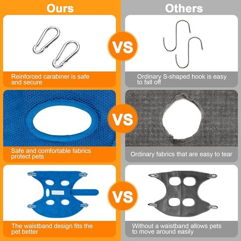 أرجوحة العناية بالحيوانات الأليفة من VCZONE للكلاب والقطط، أرجوحة ضبط النفس للكلاب مع مقص أظافر، مبرد أظافر، مشط البراغيث وفرشاة تساقط، حقيبة تقييد أرجوحة للكلاب والقطط الصغيرة والمتوسطة in Kuwait