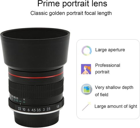 Nikon d3400 telephoto Lens auto Focus Lens for Nikon Camera Lens 85mm F1.8 Large Aperture Full Frame Manual Focus Portrait Prime Lens AI Mount for Nikon in Saudi Arabia