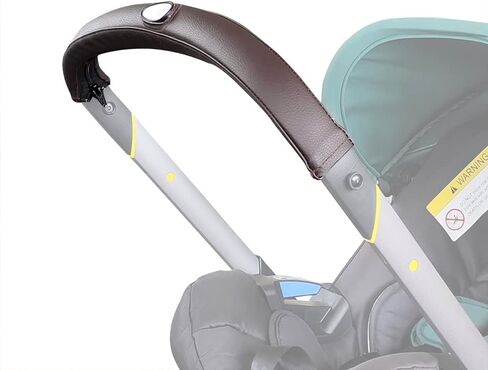 SeedFuture Stroller Handle Bar Covers for DOONA, Brown Pu Leather Pram Handle Protective Case Cover Stroller Accessories for DOONA, Pushchair Armrest Handle Protector Cover in Kuwait