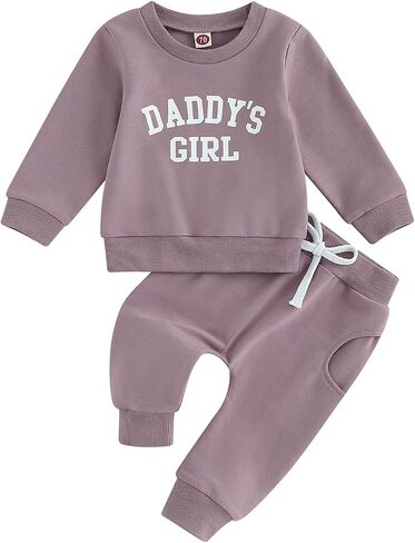 Toddler Newborn Baby Girl Fall Winter Outfits Long Sleeve Sweatshirt Tops Pants Headband 3Pcs Clothes Set in Saudi Arabia
