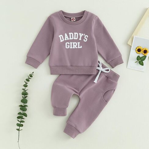 Toddler Newborn Baby Girl Fall Winter Outfits Long Sleeve Sweatshirt Tops Pants Headband 3Pcs Clothes Set in Saudi Arabia