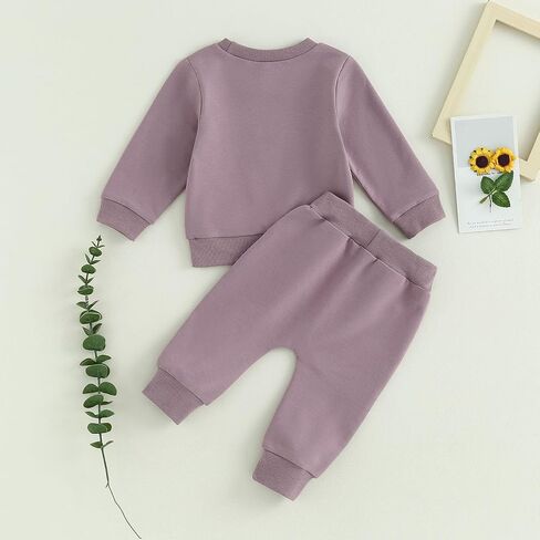 Toddler Newborn Baby Girl Fall Winter Outfits Long Sleeve Sweatshirt Tops Pants Headband 3Pcs Clothes Set in Saudi Arabia