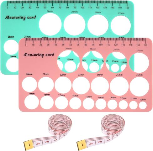 Nipple Rulers for Flange Sizing, 4pcs Silicone Nipple Flange Measuring Tool for Breast Pump Flange Size, Breast Pump Shield Nipple Sizing Measurement Tool for Flanges, Including 2 Flange Rulers in Kuwait