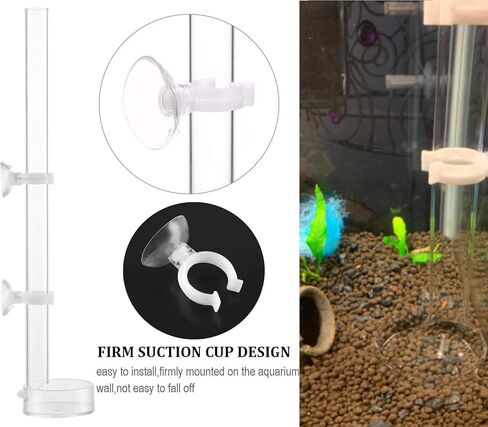 Fashionclubs الاكريليك الروبيان أنبوب تغذية طبق التغذية الأطباق للأسماك حوض السمك الروبيان الأسماك ، مع 2 أكواب الشفط in Kuwait